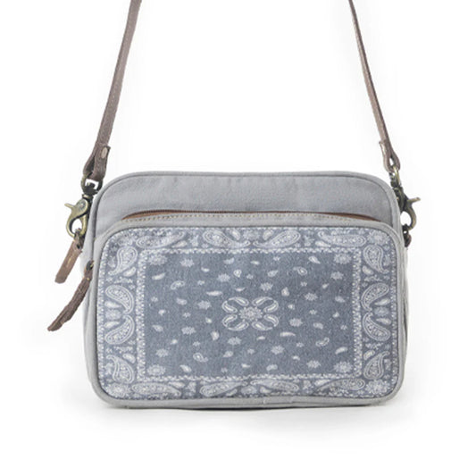 Paisley Plains Pouch in Smoky Ash