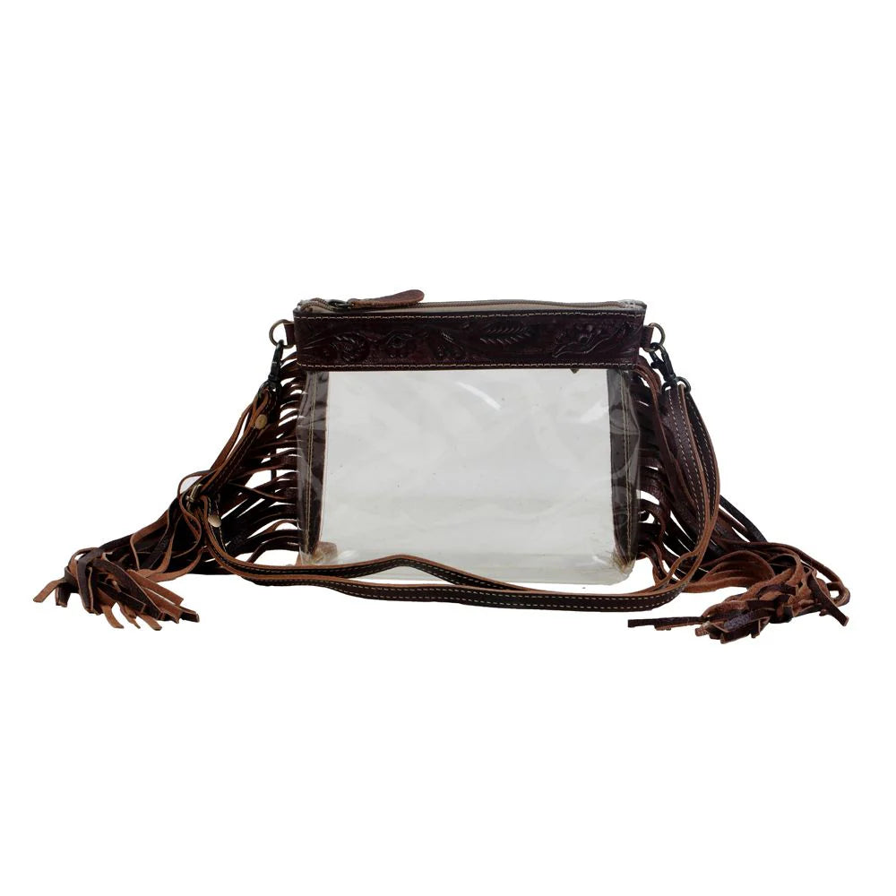 INTRICATE CLEAR FRINGE BAG