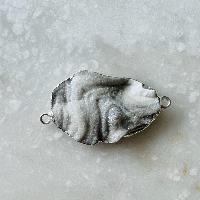 Druzy Stone Silver-2