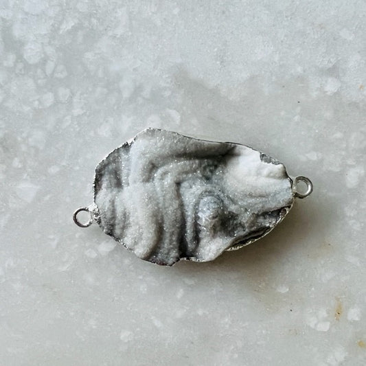Druzy Stone Silver-2