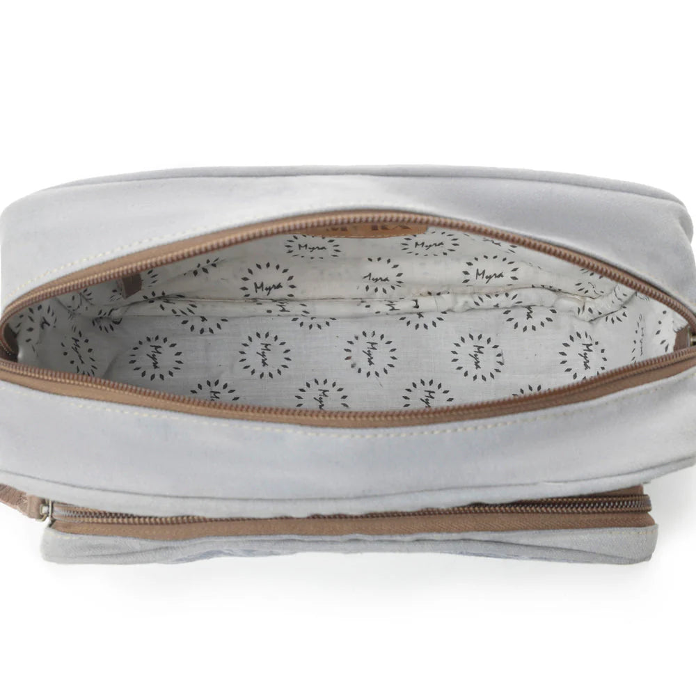 Paisley Plains Pouch in Smoky Ash