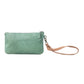 Nova Point Studded Wash Leather Pouch in Turquoise