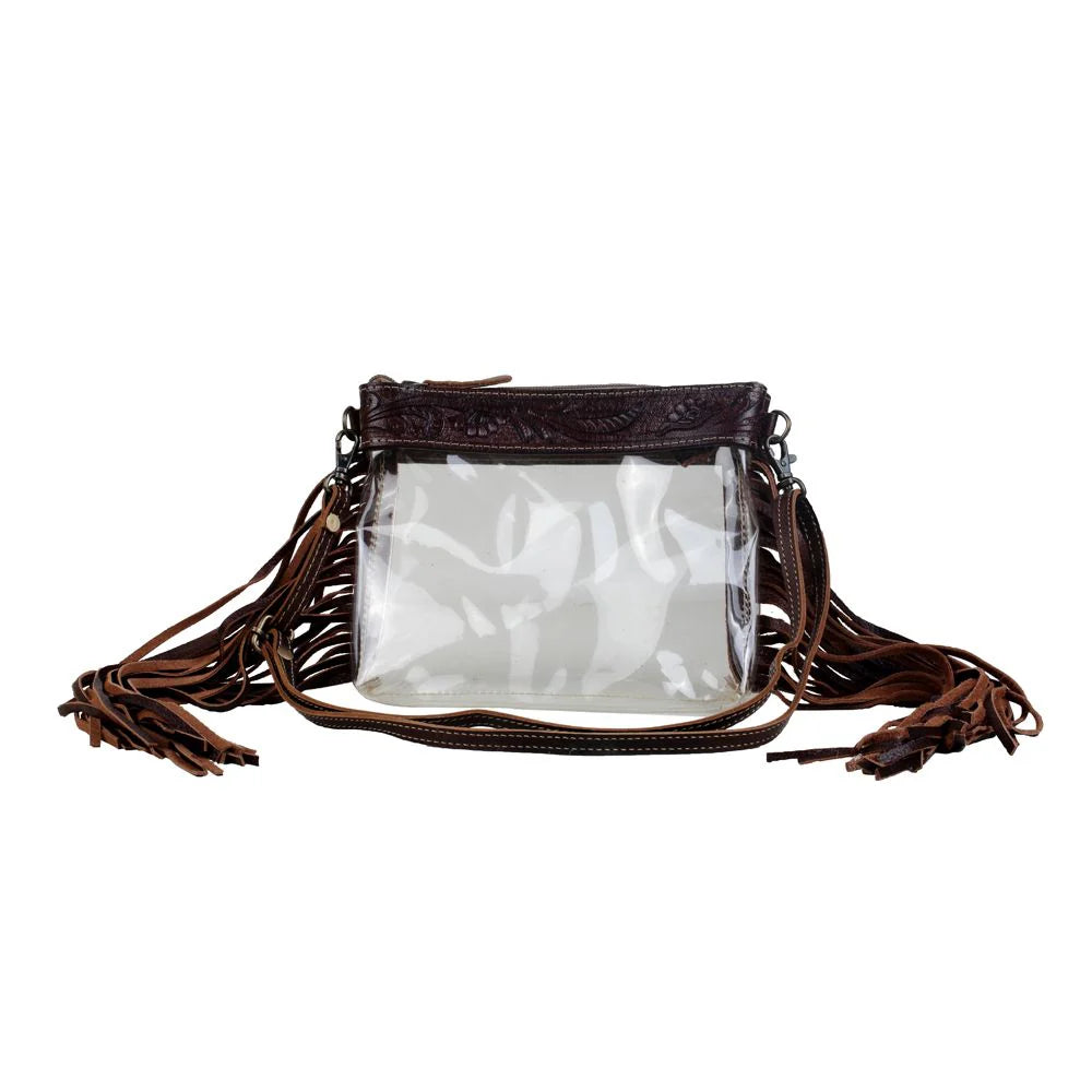 INTRICATE CLEAR FRINGE BAG