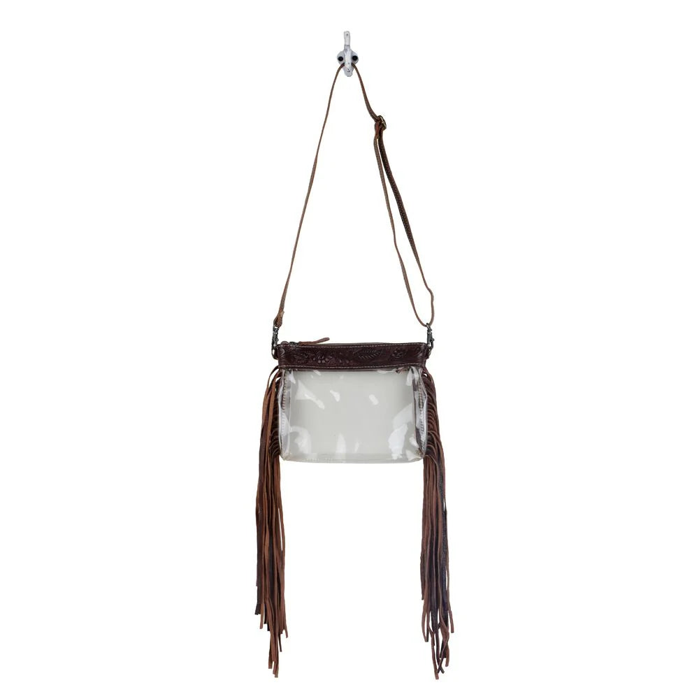 INTRICATE CLEAR FRINGE BAG