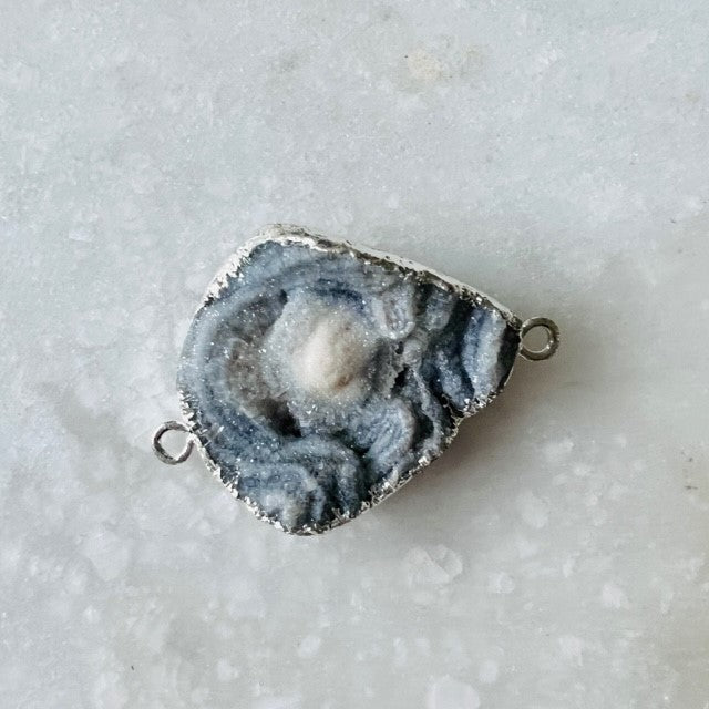 Druzy Stone Silver-1