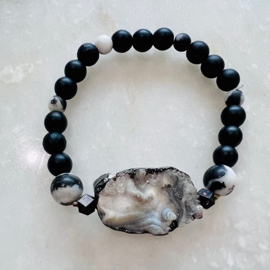 B&W Druzy Bracelet