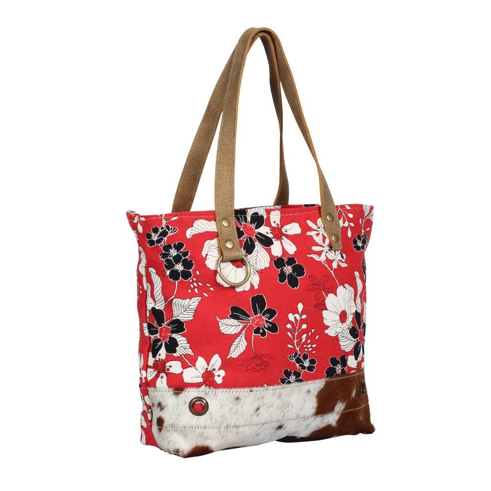 *NEW* CORAL FLOWER TOTE