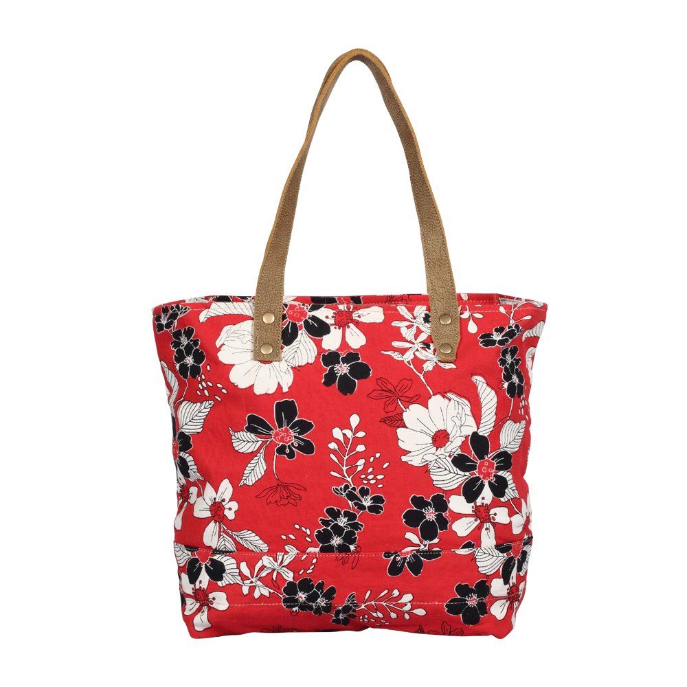 *NEW* CORAL FLOWER TOTE