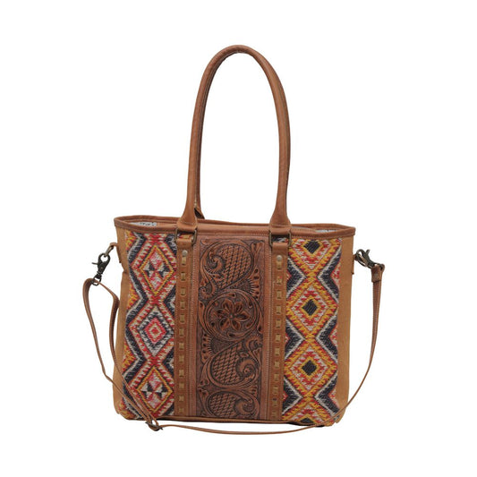 SCARLETT HAND-TOOLED TOTE