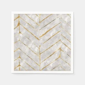 White Chevron Cocktail PK. - 8